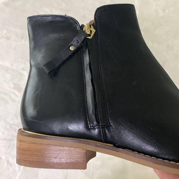 CREVO Ankle Boots Eileen Black Leather Classic Fall Staple, Size 6.5 - Picture 14 of 16